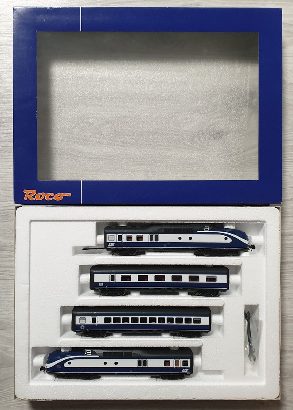 Roco 63102 Dieseltriebzug Set 4-Tlg. Br 601 Esg Tee Blue Star Train Neu Ovp