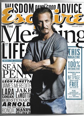 Esquire Magazine January 2013 Sean Penn Cover Ronda Rousey Hayden Panettiere NEW