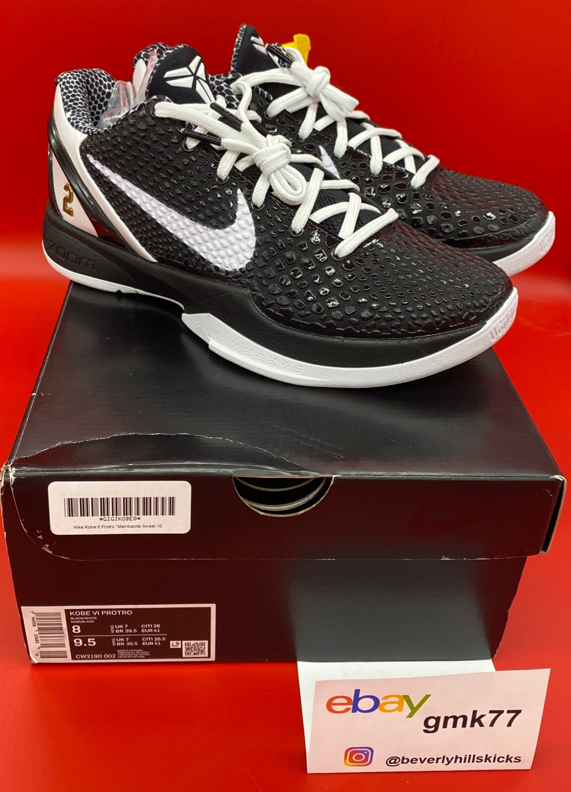 Nike Kobe 6 Protro Mambacita Sweet 16 (CW2190-002) 8 8.5 9 Nike Kobe 6 Protro Mambacita Sweet 16 (CW2190-002) 8 8.5 9
