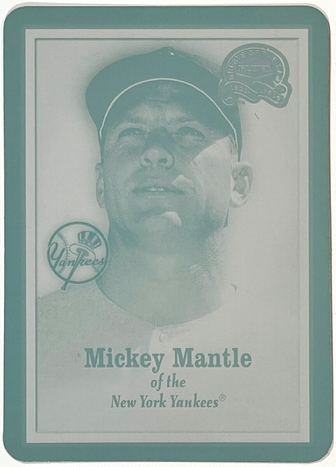 2000 Fleer Greats Of The Game Print Plate Mickey Mantle #1 1