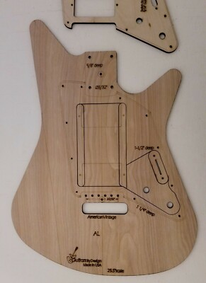 Custom Hybrid Albert Style Guitar Body Template 4strat neck 
