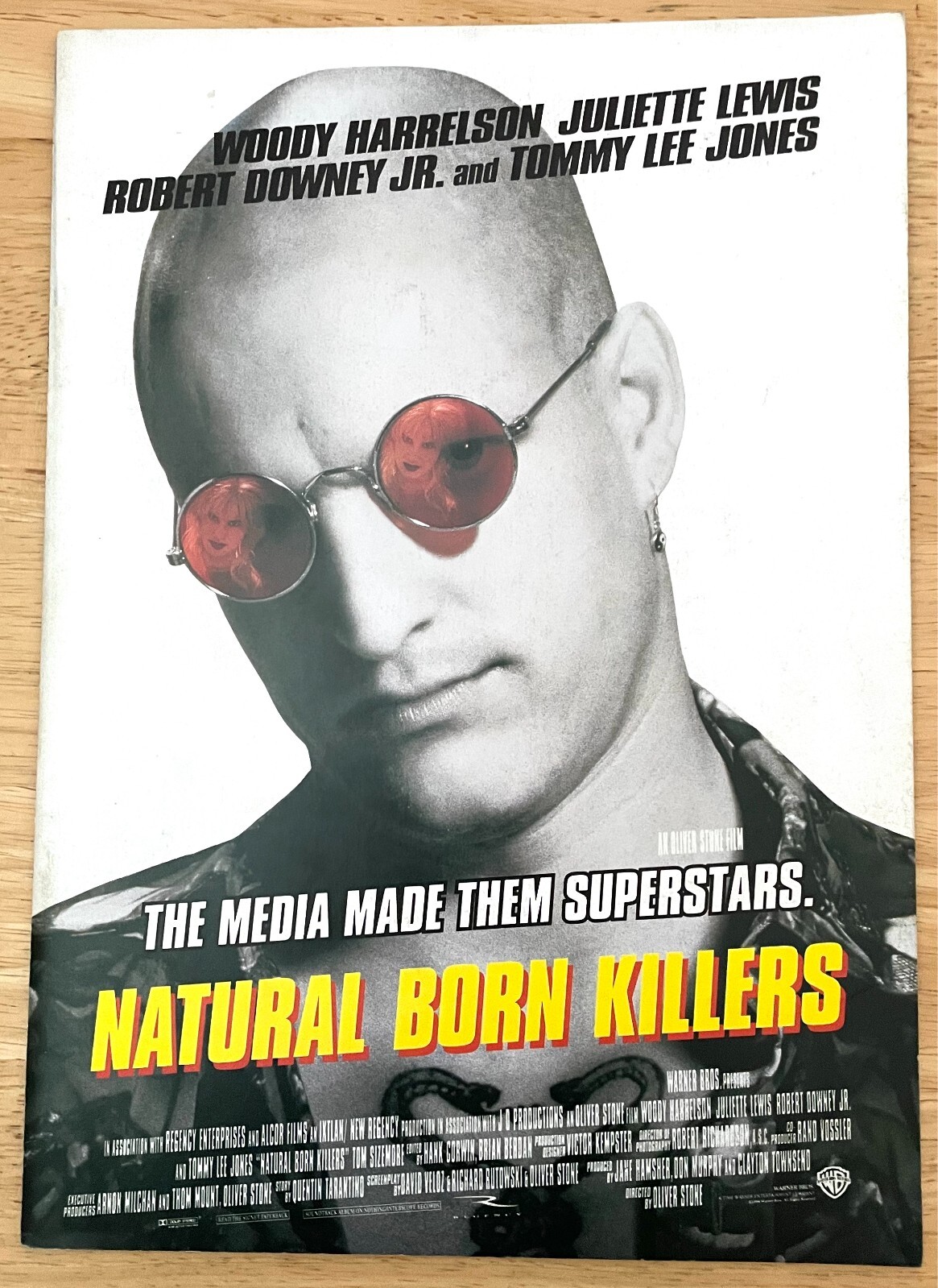 Natural Born Killers 90s ポスター Natural Born Killers 1994 Movie Program Japan Woody