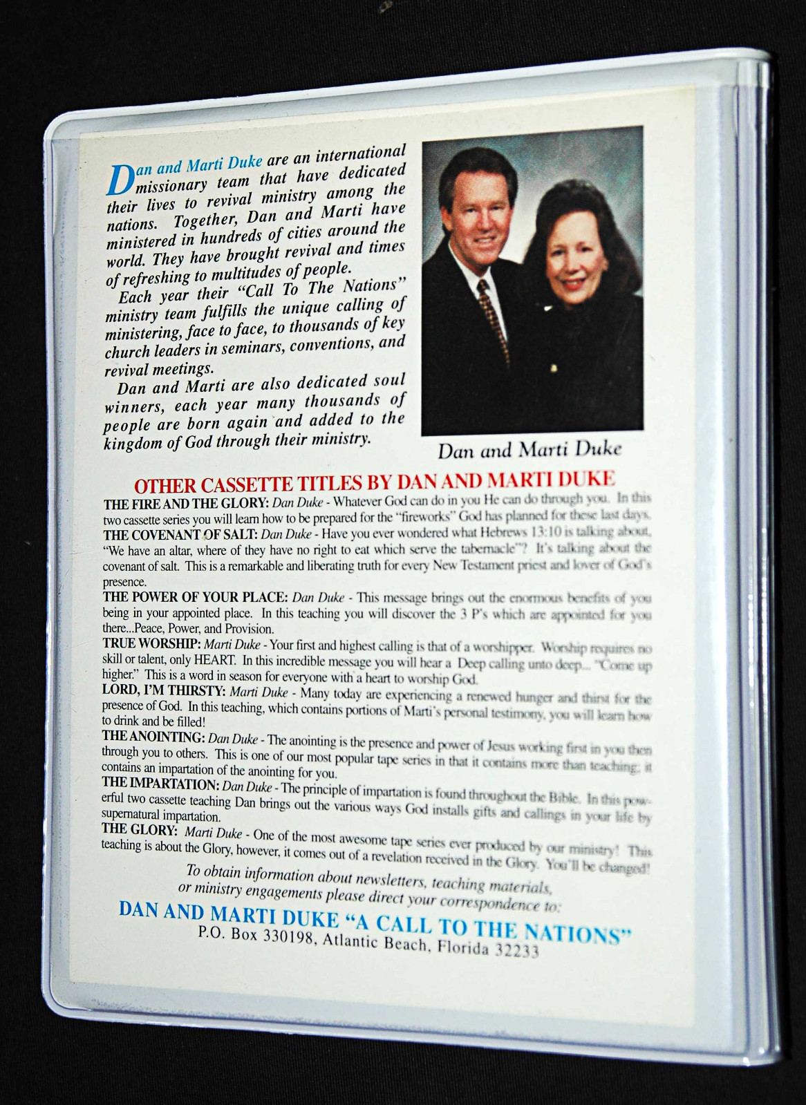 The Power of Your Place : The 3 P's Peace Power Provision by Dan Duke Cassettes