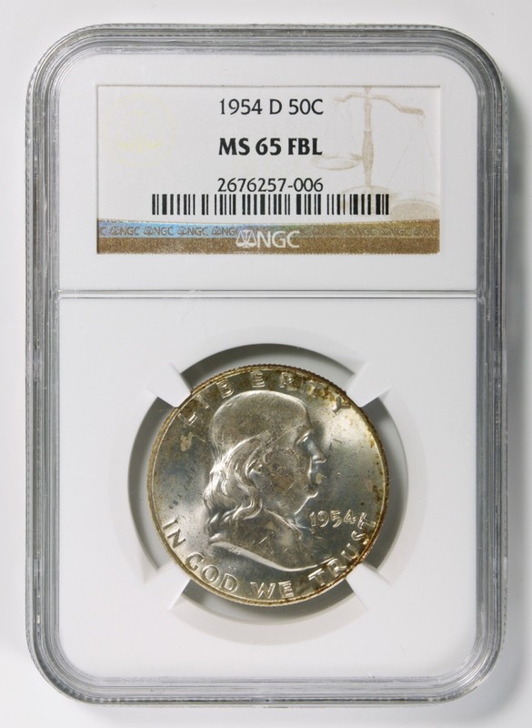 1954-D Franklin Half Dollar 50¢ NGC MS 65 FBL Full Bell Lines | eBay