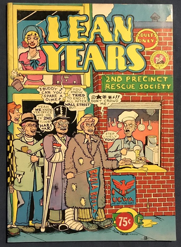 Details About Lean Years Underground Comix 1st Printing 1974 Hard Economic Times