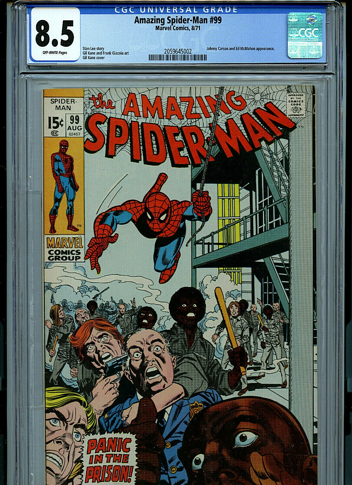 Amazing Spider-man #99 CGC 8.5 VF+ 1971 Marvel Amricons K27