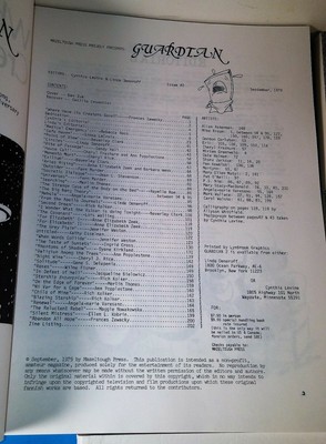 5 The Guardian  Star Trek Fanzines   # 1,2,3,4,& 6