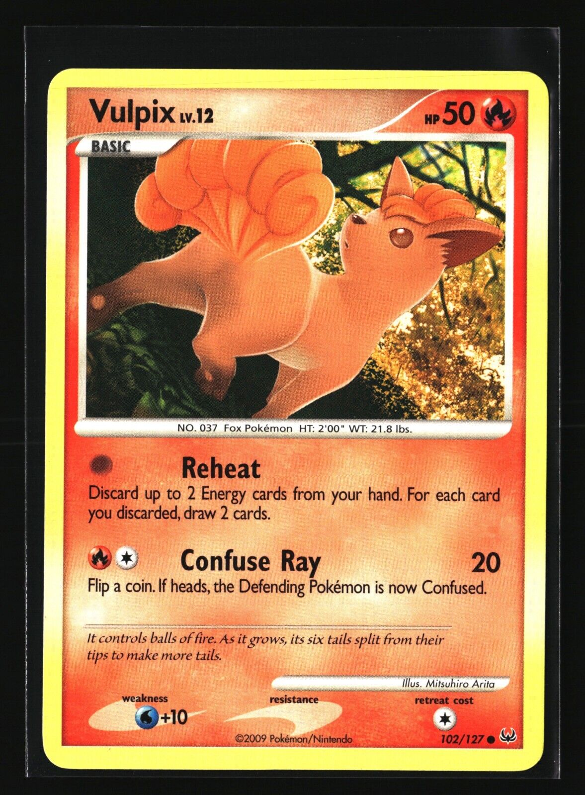 Pokemon VULPIX 102/127 Common (2009 Platinum) NM/Near Mint Pokemon VULPIX 102/127 Common (2009 Platinum) NM/Near Mint