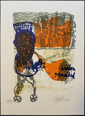 Klaus Zylla, Orange, Farblithographie, 2000, handsigniert und nummeriert