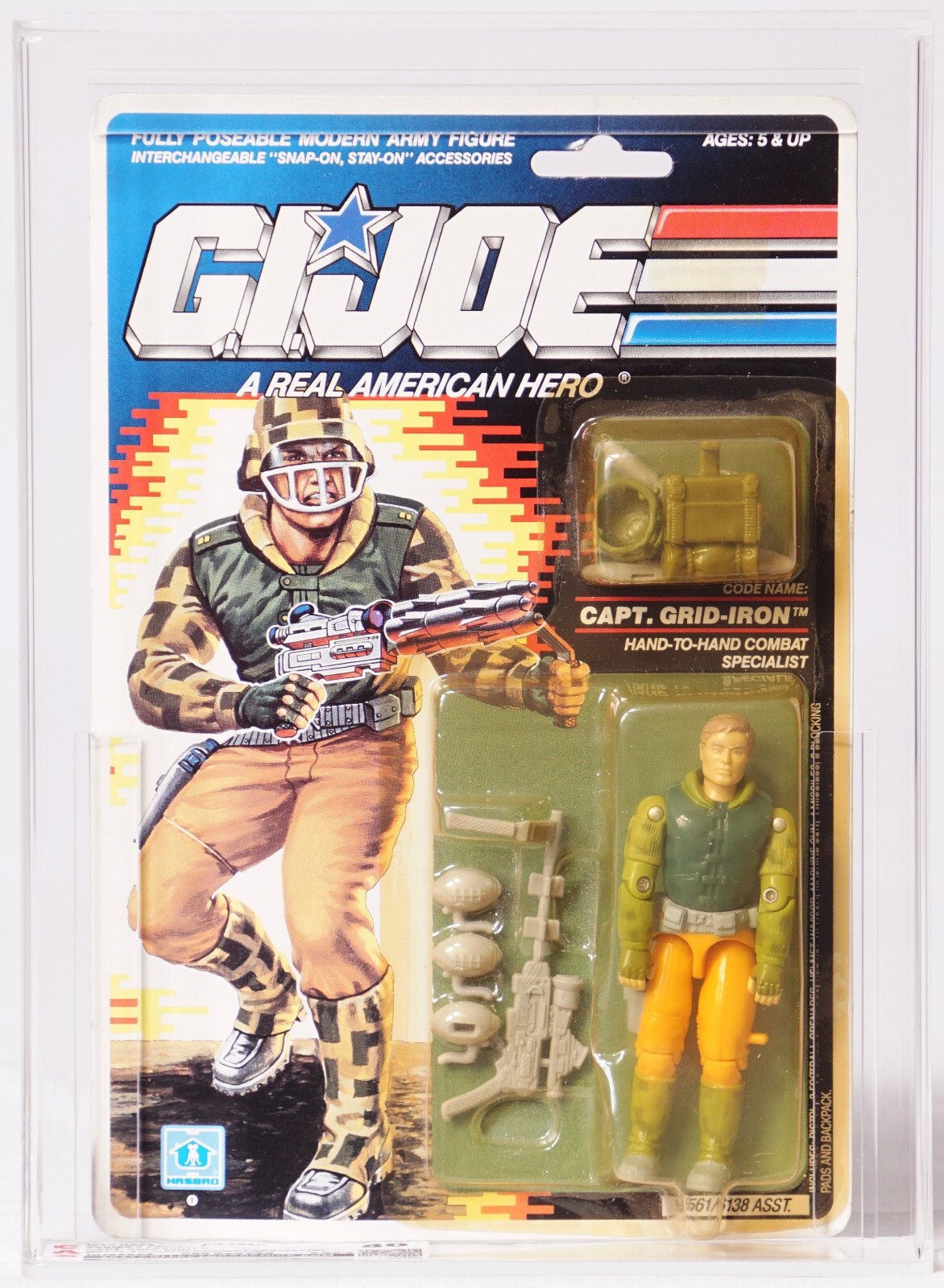 CAS 80 1990 Hasbro G.I. Joe Carded Action Figure - Capt