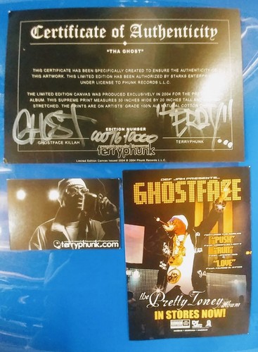 Ghostface Killah Signed Artwork 2004 Limited Edition Terry Phunk Art New in Box