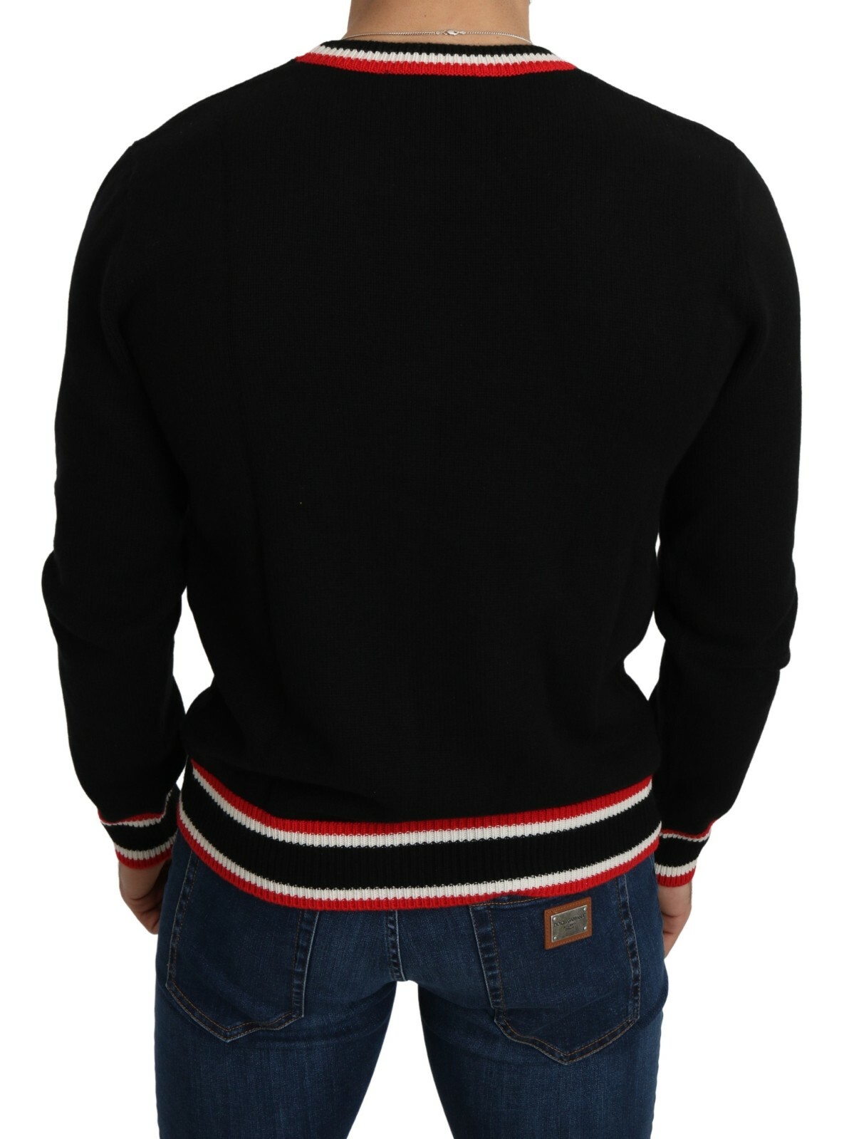 Pre-owned Dolce & Gabbana Sweater Black Cashmere Pig Of The Year Pullover It48/us38/m