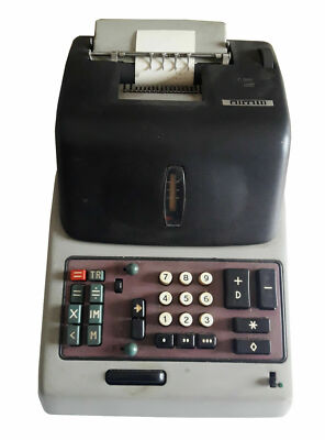 Calcolatrice Stampante Olivetti Summa 302 - Display 12 Cifre, Doppia Alimentazione, Nero