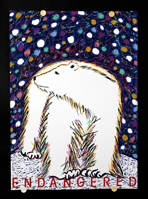 Agusta Agustsson - Ice Bear -Endangered Species -  1990 - Serigraph  