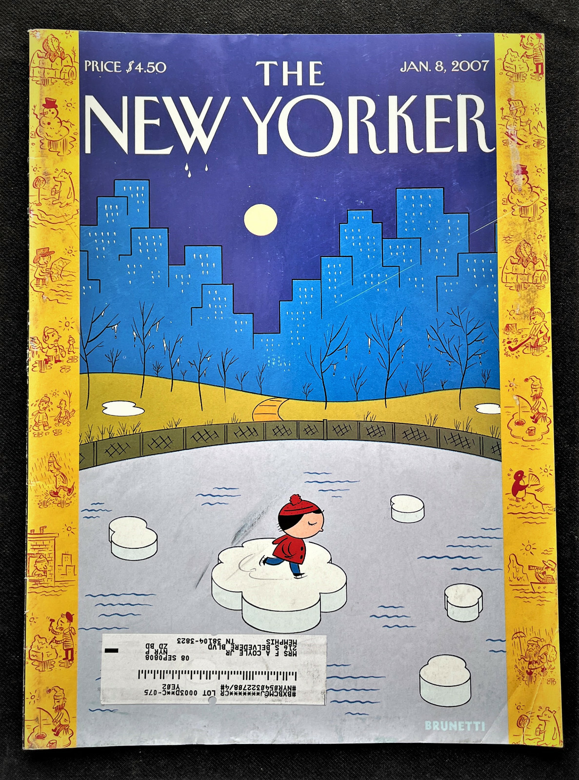 THE NEW YORKER Magazine January Jan 8, 2007 Cover Only 