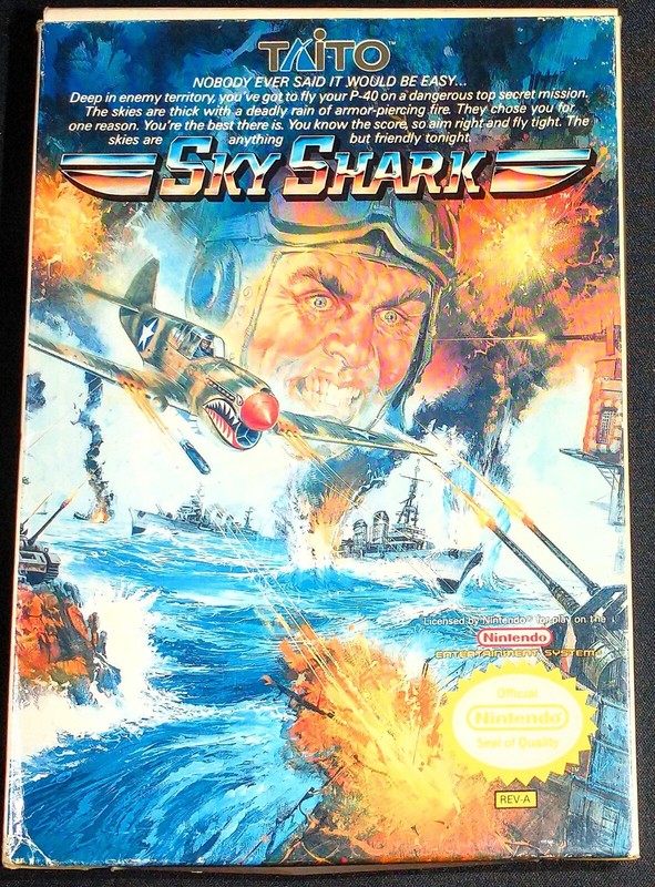 Sky Shark Taito Authentic Nintendo NES EXMT+ condition