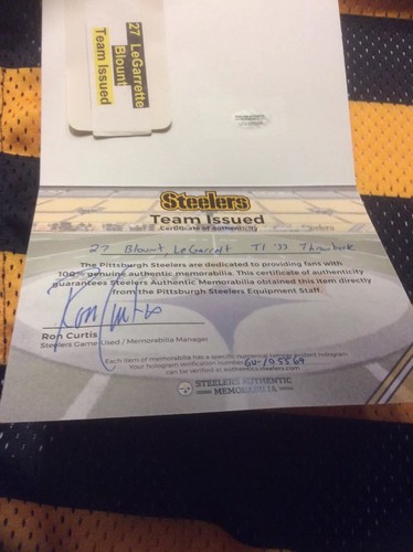 2012 Steelers Game Issued Jersey ( LeGarrett Blount )