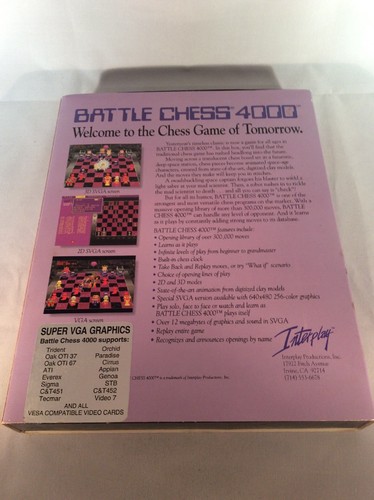 Battle Chess 4000 IBM Tandy PC 3.5