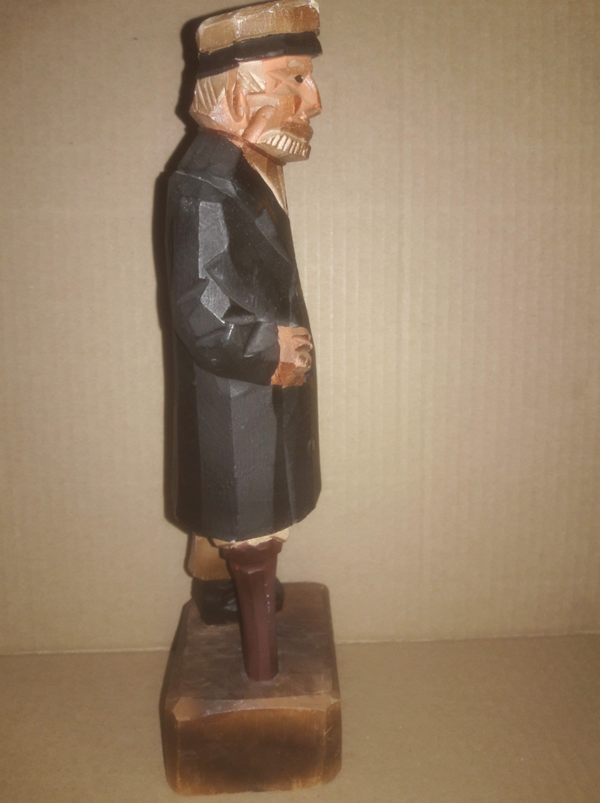 3 Wooden Seamen Vintage Hand Carved Painted Wooden Figurines 12