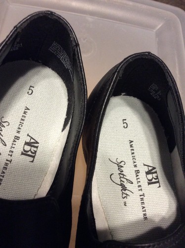 New American Ballet Theater Spotlights Girls Black Jazz Dance Shoes Size 5