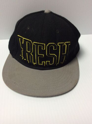 Neff Fresh Snapback Hat Baseball Cap Black Yellow Skate H002 Neff Fresh Snapback Hat Baseball Cap Black Yellow Skate H002