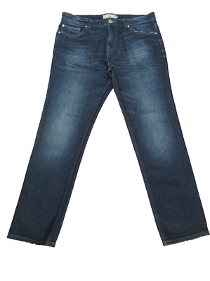 Next - Mens Jeans size 34W 30L - Stone Washed Indigo Slim Leg Relaxed Fit