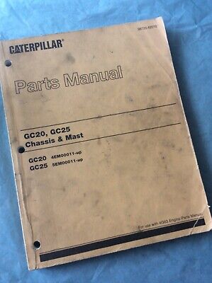 CAT CATERPILLAR GP20 GP25 FORKLIFT LIFT TRUCK PARTS MANUAL BOOK S//N 5AM00001-UP