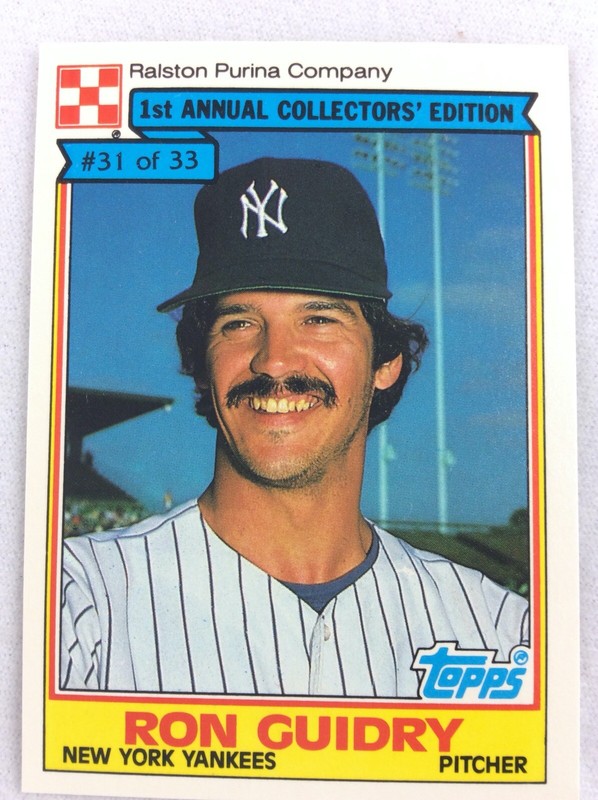 1984 Topps Ralston Purina Baseball Card 31Ron Guidry, New York