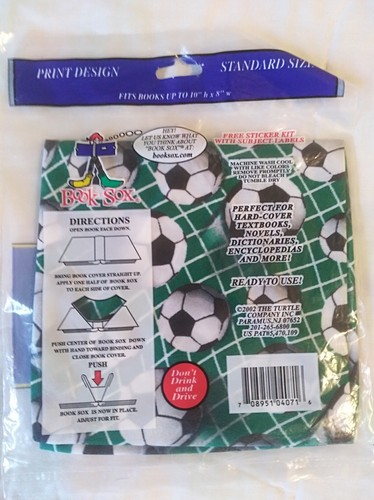 Lot of 4 Book Sox Fabric Covers, Standard Size, Soccer & Original Mascot themes