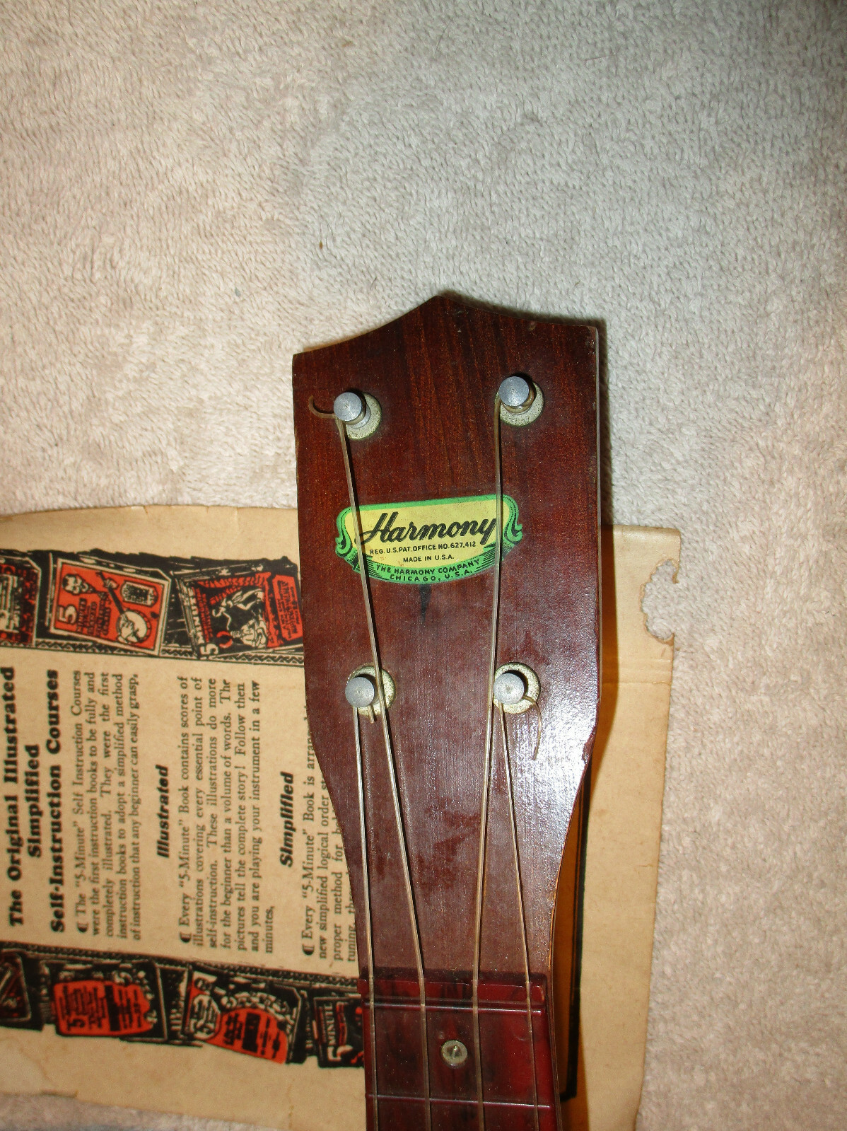 Vintage Harmony ukulele by Harmony Co., Illinois - In Original Box & Papers