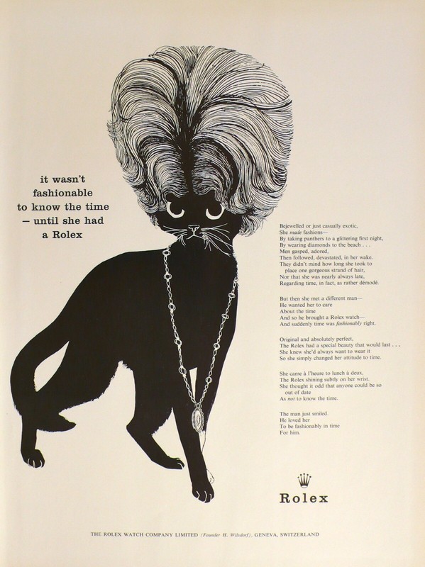 RARE ROLEX Cat 1962 Vintage Orig Advert Ad ..wasn't fashionable to