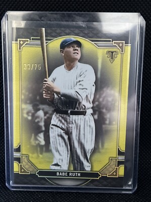 Babe Ruth 2022 Topps Triple Threads Canary Yellow SP /75 NY HOF New York Yankees