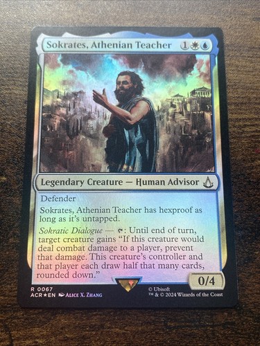 MTG アサシンクリード アテナイの教師、ソクラテス シリアルナンバー FOIL MTG アサシンクリード アテナイの教師、ソクラテス シリアル