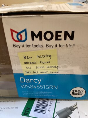 MOEN Darcy 8  WS84551SRN 2-Handle HighArc Bathroom Faucet in Brushed Nickel READ