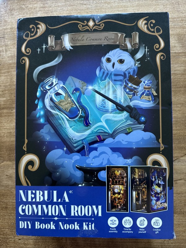 CUTEBEE DIY Book Nook Kit with Dust Cover, Nebula Common