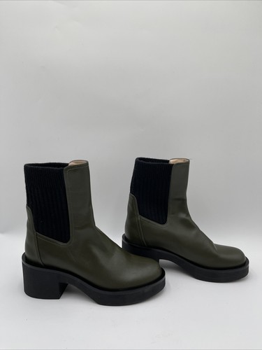 Stuart Weitzman Gotham Chelsea Boots Green Size 6.5B/37 | eBay