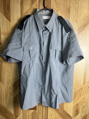 Vtg Michigan Dept of Corrections No Name Shirt Uniform 2X - 3X MDOC