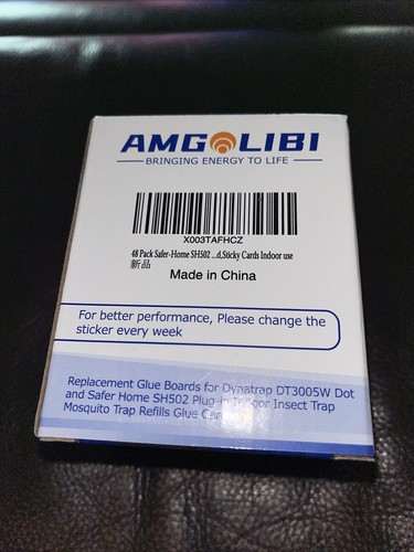 AMG LIBI - Insect Trap 48 Pack Replacement Glue Board Sticky Card for Dynatrap