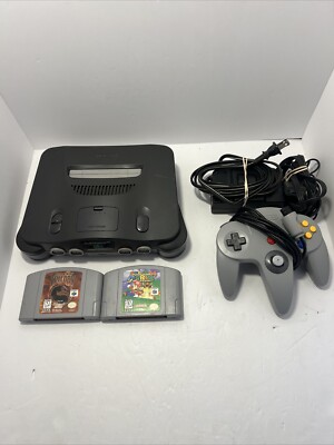 Nintendo 64 N64 Bundle Lot Console w/ Controller and 2 Games - Tested/Works