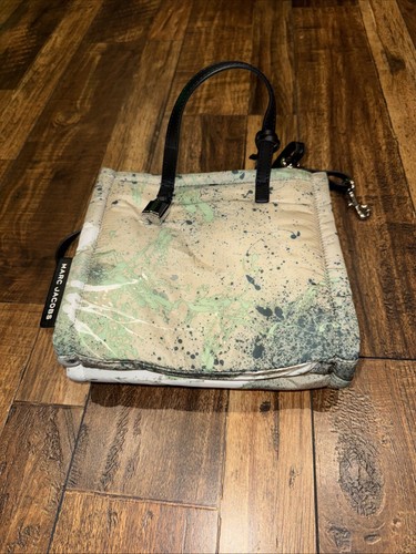 Marc Jacobs Mini Green Multi Splatter Paint Print Nylon
