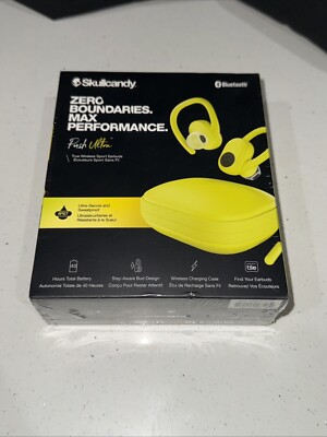 NEW! Skullcandy Push Ultra True Wireless In-Ear Headset - Energized Yellow
