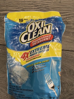 Oxi Clean Dishwasher Detergent 4x Extreme Power Crystals 16 Paks New