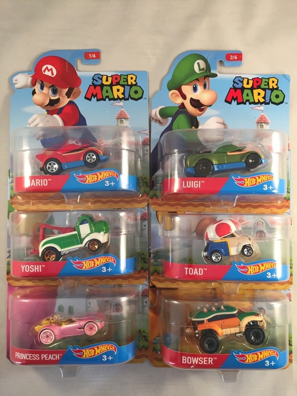 Hot Wheels 2016 Super Mario Brothers Entertainment Complete Set of