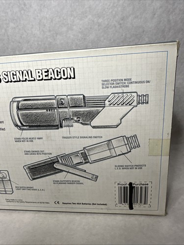 Tyco Spy Tech 1989 Vtg Toys Box accessories Commanders Signal Beacon Strobe B27