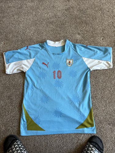 Vintage Uruguay Puma Retro Soccer Football Jersey Shirt #10