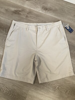 NWT Flag & Anthem Men s Shorts Sz 38 Stone Tan 9  Madeflex Stretch Quick Dry NEW