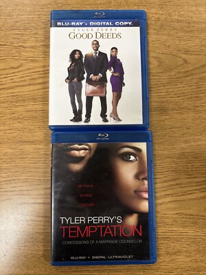 Tyler Perry Good Deeds & Temptation 2 Blu Ray Lot