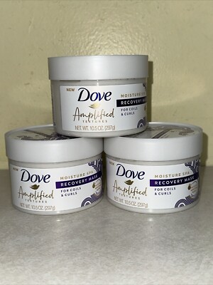 (3) Dove Amplified Textures Moisture Spa Recovery Mask For Coils & Curls 10.5oz