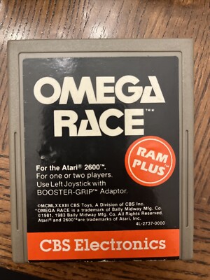 Atari 2600 & 7800 Omega Race Vintage Video Game Cartridge ONLY