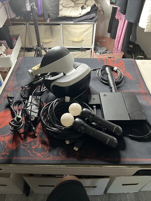 PS4 Vr With Wands Complete Set